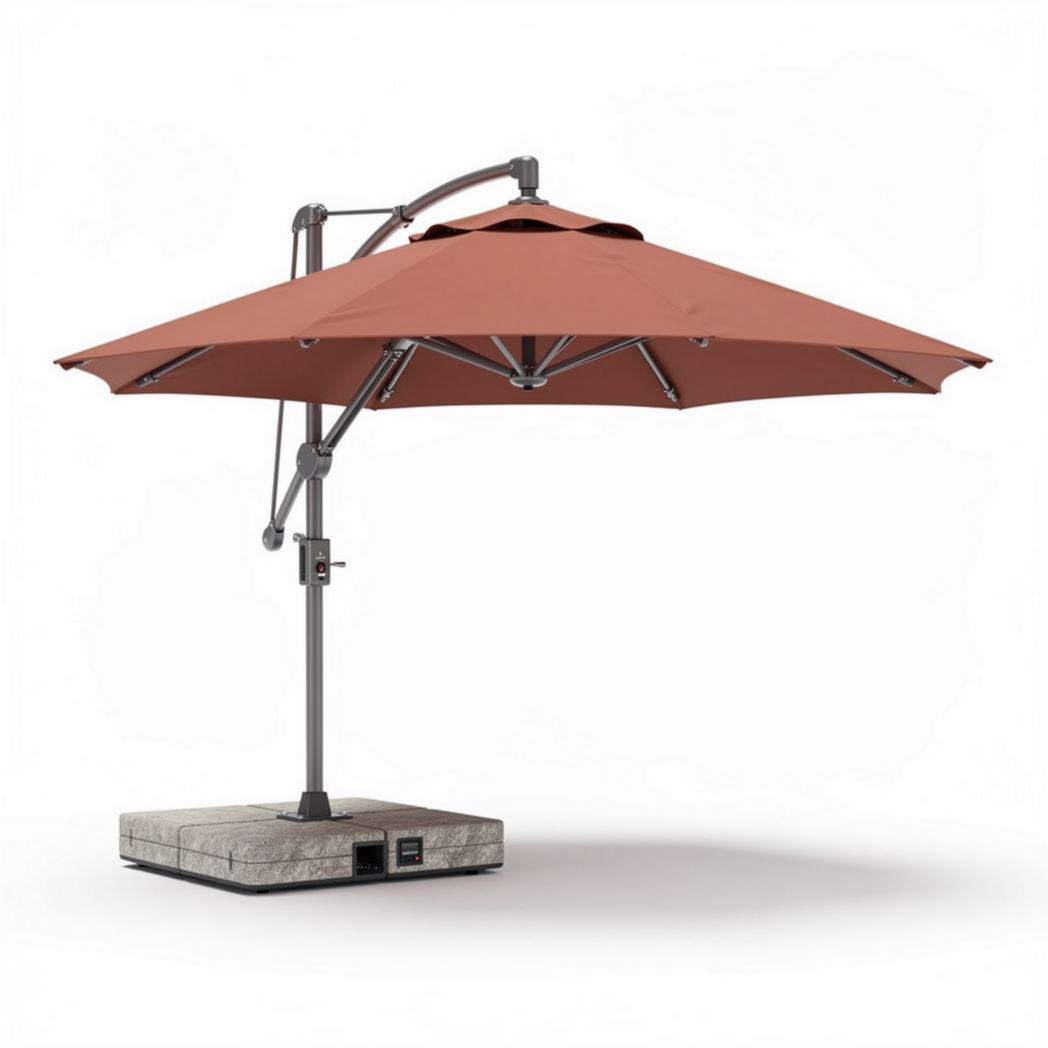 Cantilever Umbrella for Outdoor Spaces – Polyester Canopy with Aluminum Frame – 300 x 300 x 250cm