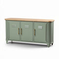 Metal Storage Sideboard with Wood Top – Suitable for Living Room Use – Steel and Wood – 100 x 40 x 80cm