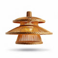 Woven Rattan Pendant Light Fixture – Indoor Lighting Decoration – Rattan – 25 x 25 x 30cm